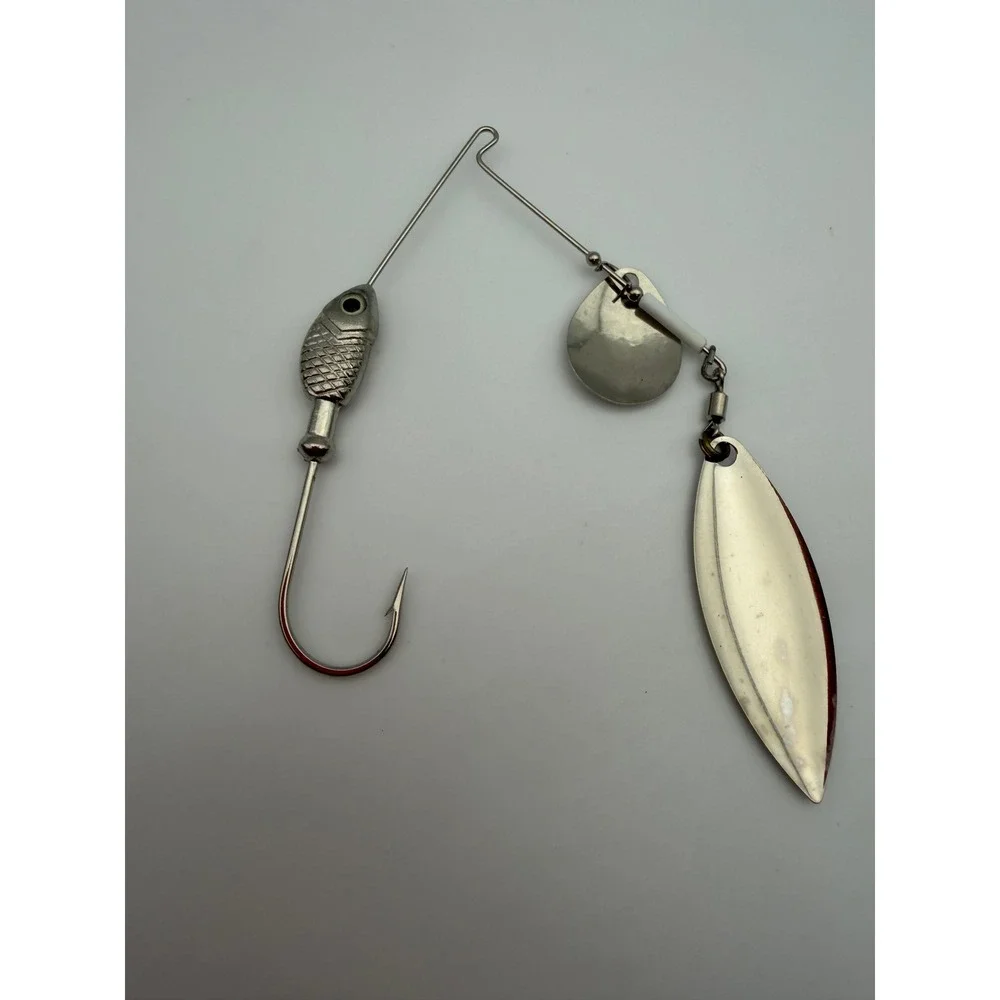 Handmade Spinnerbait Fishing Lure Set Gold Silver Willow Colorado Blades 3pc